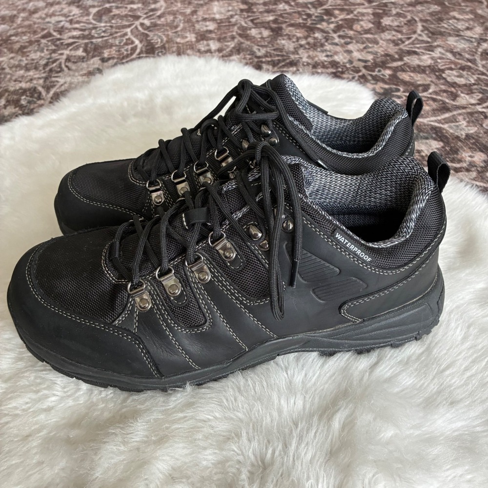 Drew Canyon Men's Waterproof Boots Black Leather Hiking Shoes 13 6E 40737-14